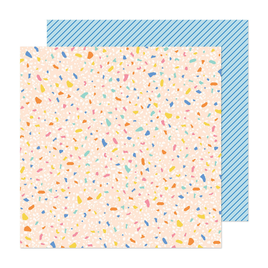 PAPEL ESTAMPADO DOBLE CARA 12 X 12 - EN CASA-COLLECCION BUENOS DIAS