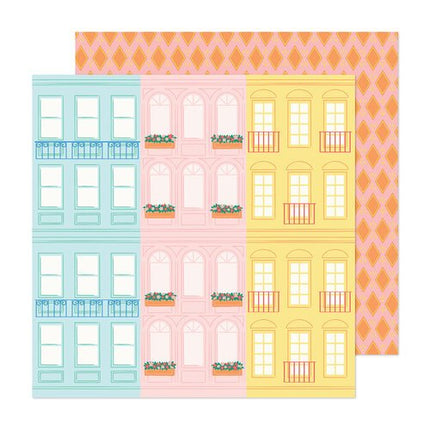 PAPEL ESTAMPADO DOBLE CARA 12 X 12 DANDO UN PASEO