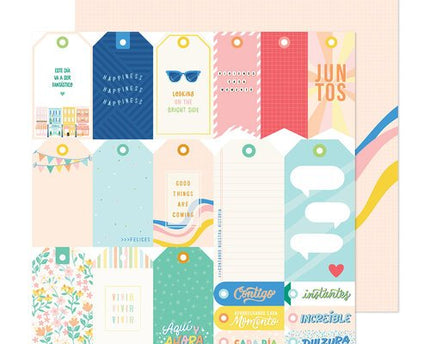 PAPEL ESTAMPADO DOBLE CARA 12 X 12 FANTASTICO AQUI Y AHORA