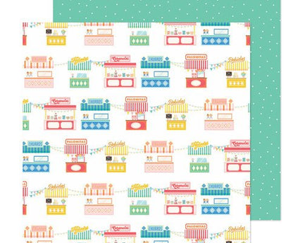 PAPEL ESTAMPADO DOBLE CARA 12 X 12 FANTASTICO FERIA DIVERTIDA