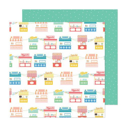 PAPEL ESTAMPADO DOBLE CARA 12 X 12 FANTASTICO FERIA DIVERTIDA