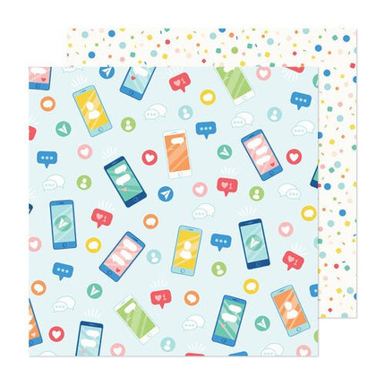 PAPEL ESTAMPADO DOBLE CARA 12 X 12 FANTASTICO CONECTIVIDAD
