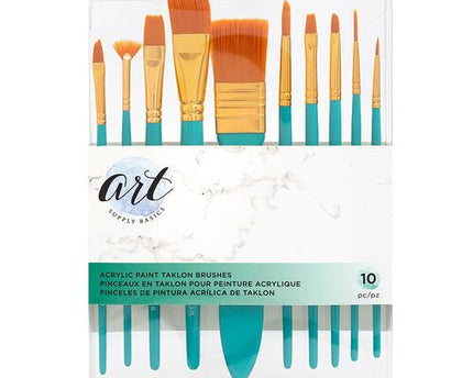 SET DE PINCELES DE PINTURA ACRILICA DE TAKLON 10 PZS