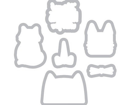SELLO TRANSP Y CORTANTES GATITOS 6 PCS - SIZZIX