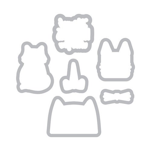 SELLO TRANSP Y CORTANTES GATITOS 6 PCS - SIZZIX