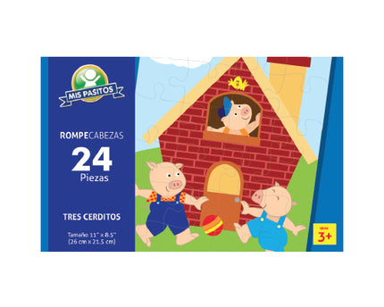 ROMPECABEZA LOS TRES CERDITOS 24PZ