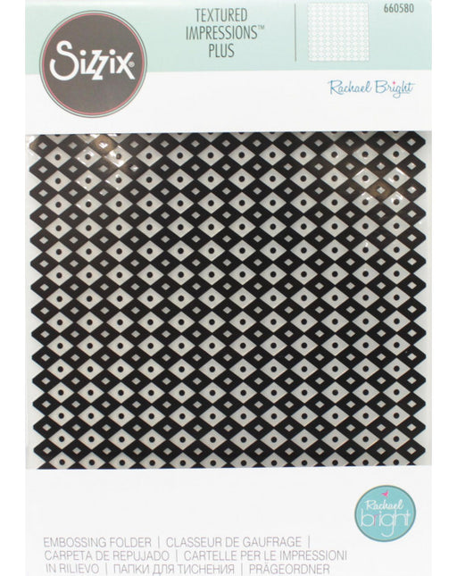 TEXTURED EMBOSSING FOLDER DIAMANTES