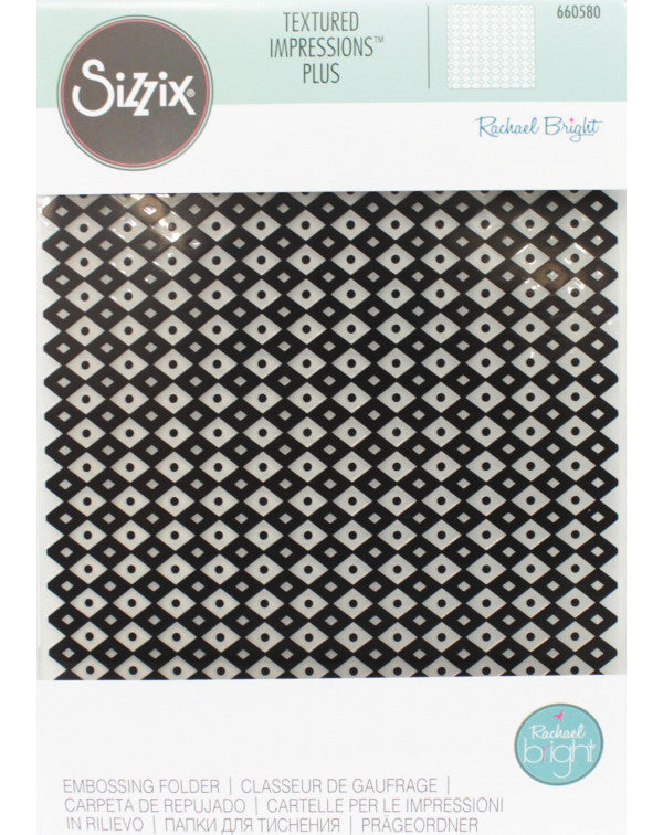 TEXTURED EMBOSSING FOLDER DIAMANTES