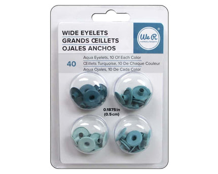 OJALES ANCHOS COLOR AQUA 1.3CM X 0.5CM