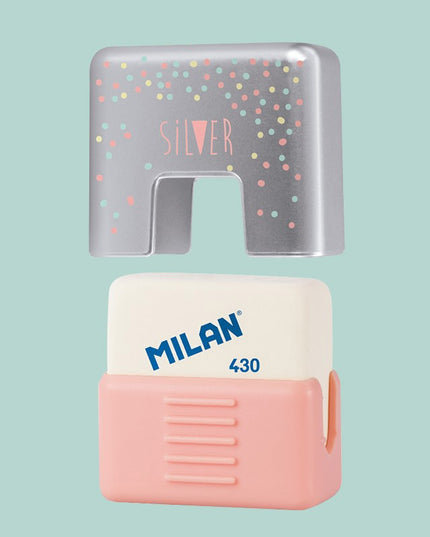 Borrador Milan con funda school silver 430