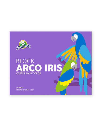 BLOCK CARTULINA ARCO IRIS T/C 24 HOJAS