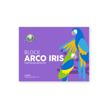 BLOCK CARTULINA ARCO IRIS T/C 24 HOJAS