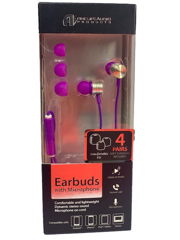 AUDIFONOS CON MICROFONOS FINE LIFE AUDIO MORADO