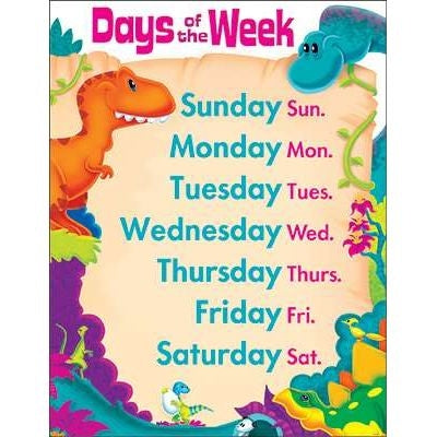 LAMINA DAYS WEEK DINO MITE