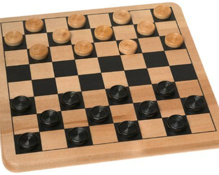 JUEGO DE DAMERO (WOOD CHECKERS)