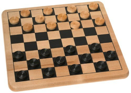 JUEGO DE DAMERO (WOOD CHECKERS)