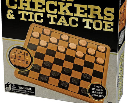 JUEGO DE DAMERO (WOOD CHECKERS)