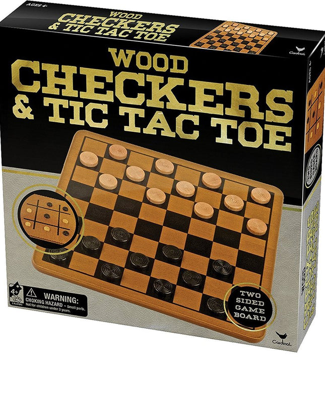 JUEGO DE DAMERO (WOOD CHECKERS)