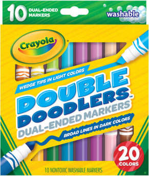 MARCADORES WASHABLE DOUBLE DOODLERS CRAYOLA 20 CLRS