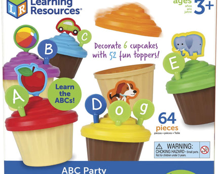 ABC PARTY CUPCAKE TOPPERS