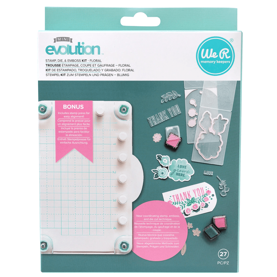 KIT DE ESTAMPADO, TROQUELADO Y GRABADO FLORAL