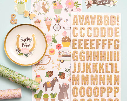 STICKERS ABC COLOR CAFE CON PUNTOS