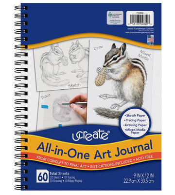 SKETCH ALL IN ONE ART JOURNAL 12X9, 60 HOJAS