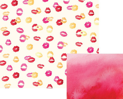 URBAN CHIC KISS KISS-PAPEL SCRAPBOOK 12X12 DOBLE CARA