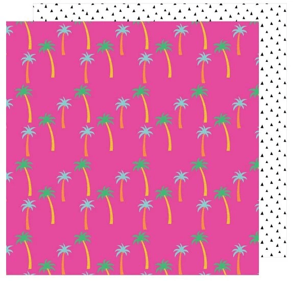 ON A WHIM PARADISE- PAPEL SCRAPBOOK 12X12 DOBLE CARA