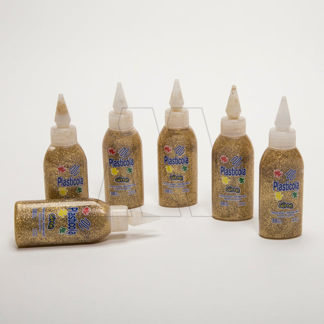 PLASTICOLA BRILLO DORADO  38ML