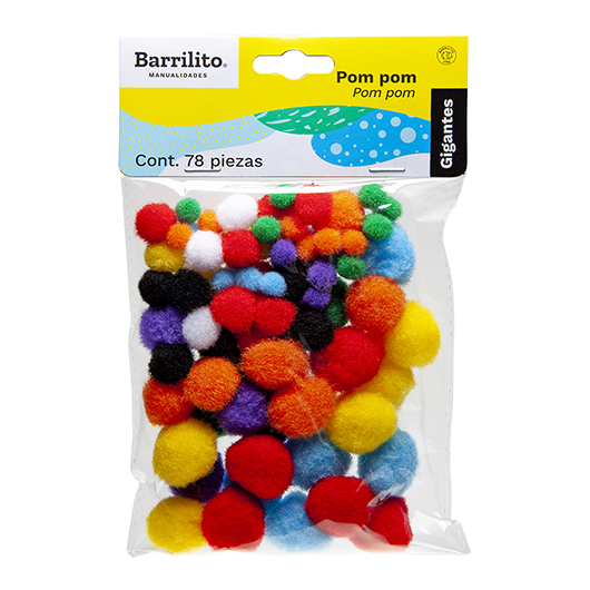 POM-POM COLORES 78PC