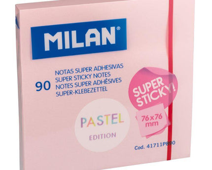 NOTAS ADHESIVAS 3X3 ROSA 100HJS MILAN