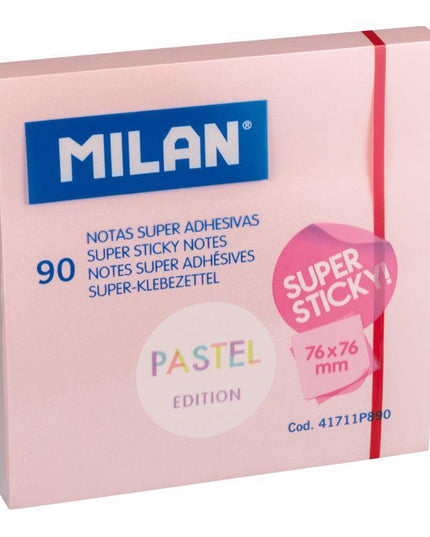 NOTAS ADHESIVAS 3X3 ROSA 100HJS MILAN
