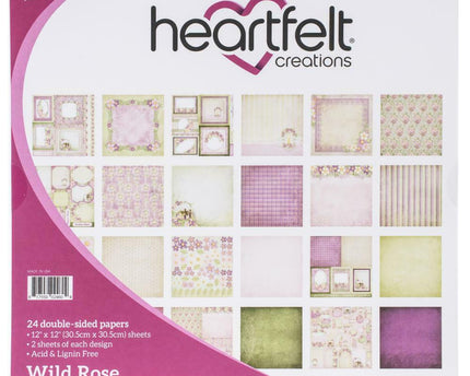 HEARTFELT - COLECCIÓN DE PAPEL 12X12 - WILD ROSE 24 HOJAS