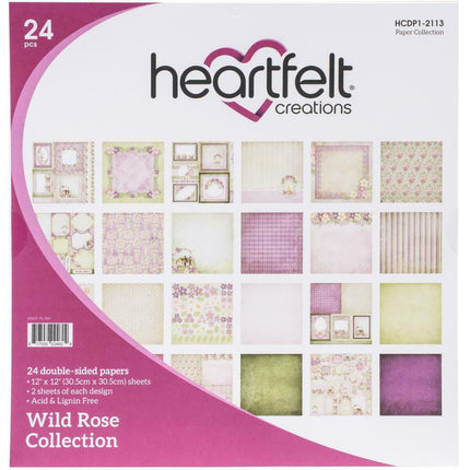 HEARTFELT - COLECCIÓN DE PAPEL 12X12 - WILD ROSE 24 HOJAS