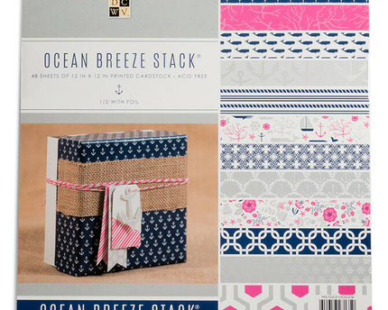 SET DE  PAPEL PARA SCRAPBOOK OCEAN BREEZE