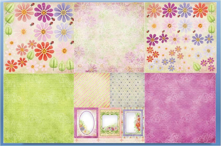 HEARTFELT - COLECCION DE PAPEL 12X12 SUMMER GARDEN  24 HOJAS