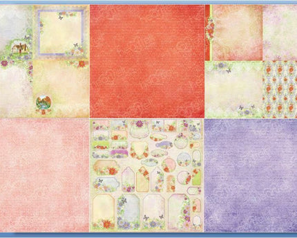 HEARTFELT - COLECCION DE PAPEL 12X12 SUMMER GARDEN  24 HOJAS