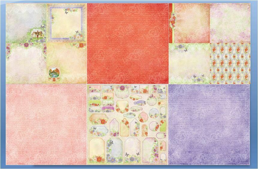 HEARTFELT - COLECCION DE PAPEL 12X12 SUMMER GARDEN  24 HOJAS