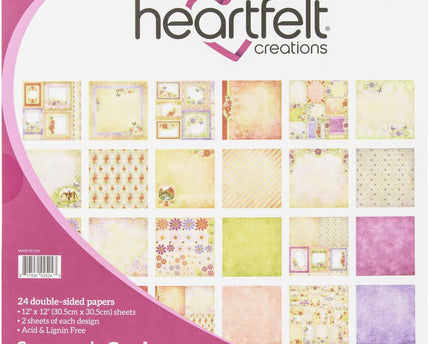 HEARTFELT - COLECCION DE PAPEL 12X12 SUMMER GARDEN  24 HOJAS