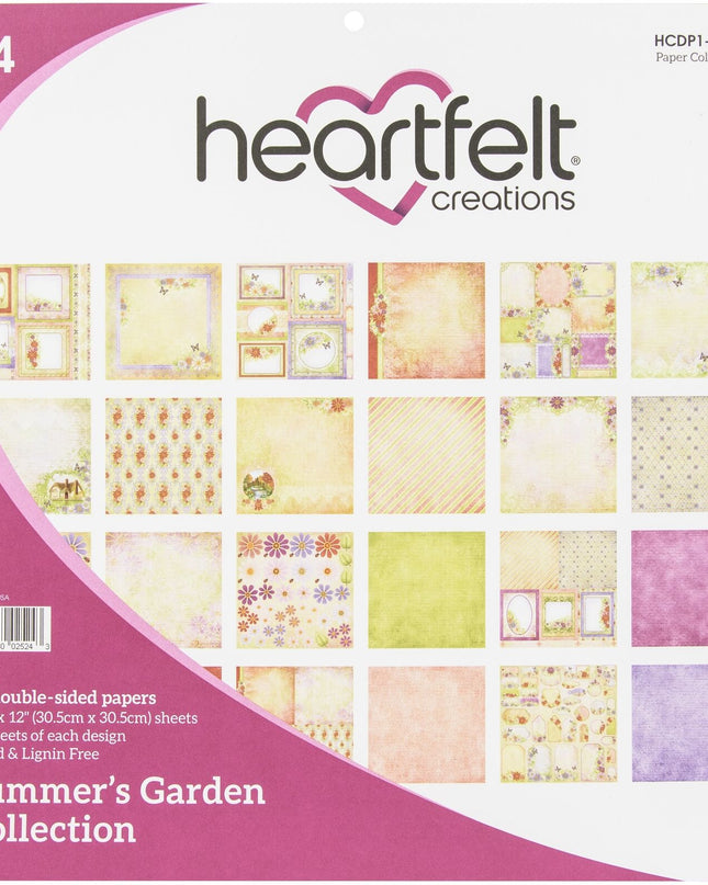 HEARTFELT - COLECCION DE PAPEL 12X12 SUMMER GARDEN  24 HOJAS