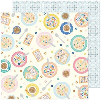 PAPEL ESTAMPADO DOBLE CARA 12 X 12 - EN LA MESA