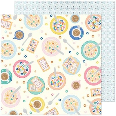 PAPEL ESTAMPADO DOBLE CARA 12 X 12 - EN LA MESA