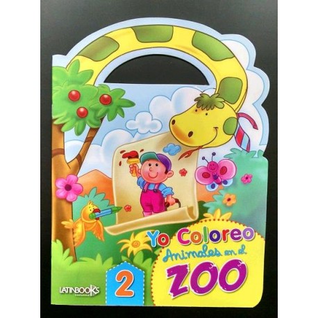 LIBRO P/COLOREAR ANIMALES EN EL ZOO