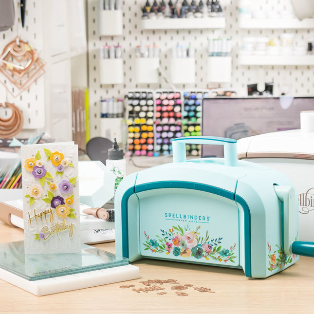 MACHINE CUTTING AND EMBOSSING DIE SET 6" AQUA