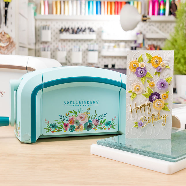 MACHINE CUTTING AND EMBOSSING DIE SET 6" AQUA