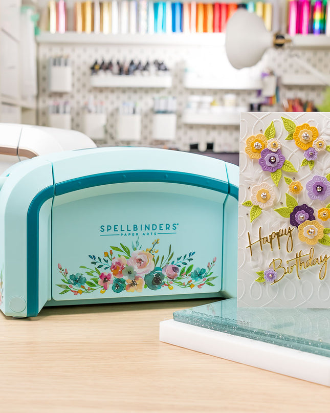 MACHINE CUTTING AND EMBOSSING DIE SET 6" AQUA