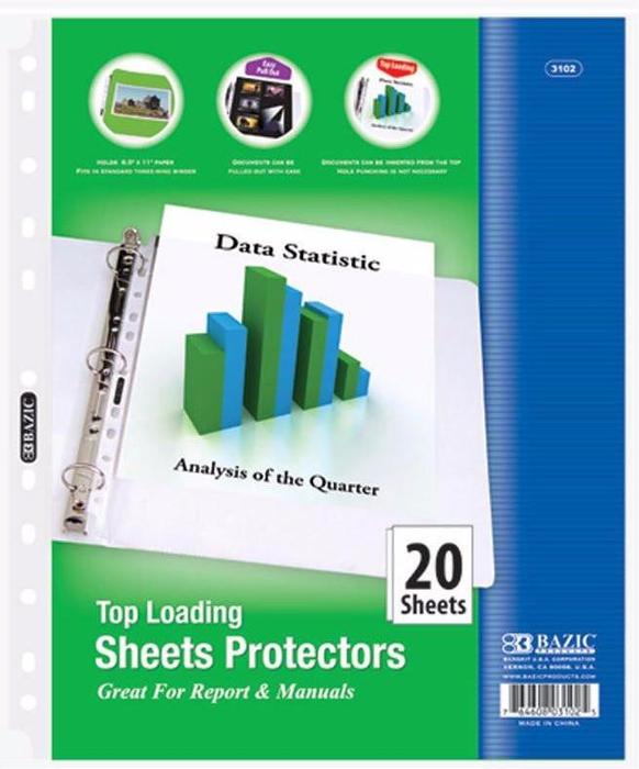 Hojas protectoras 20hjs Bazic